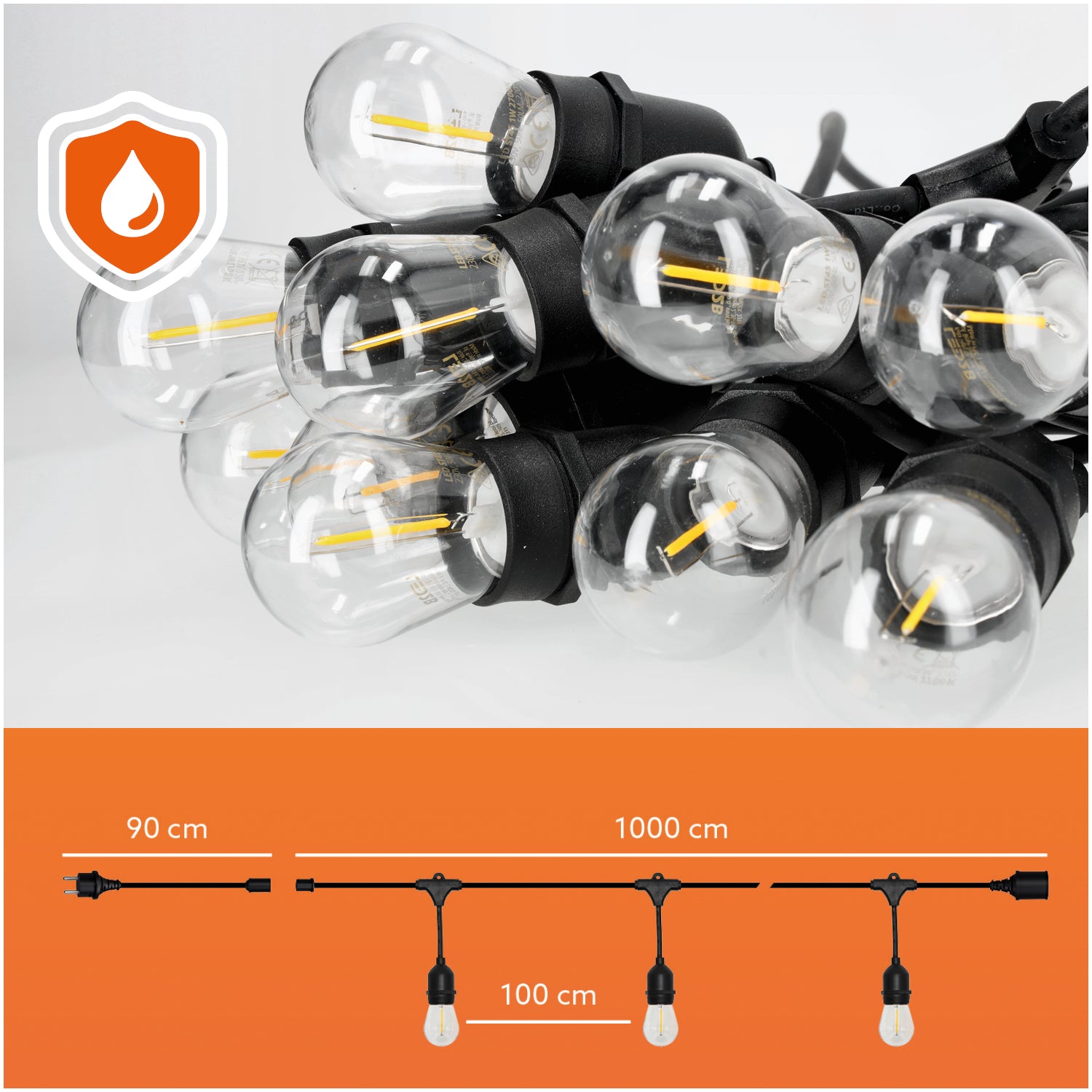 Garland MIMOSA LED SET 10m 10x1W E27 Kobi