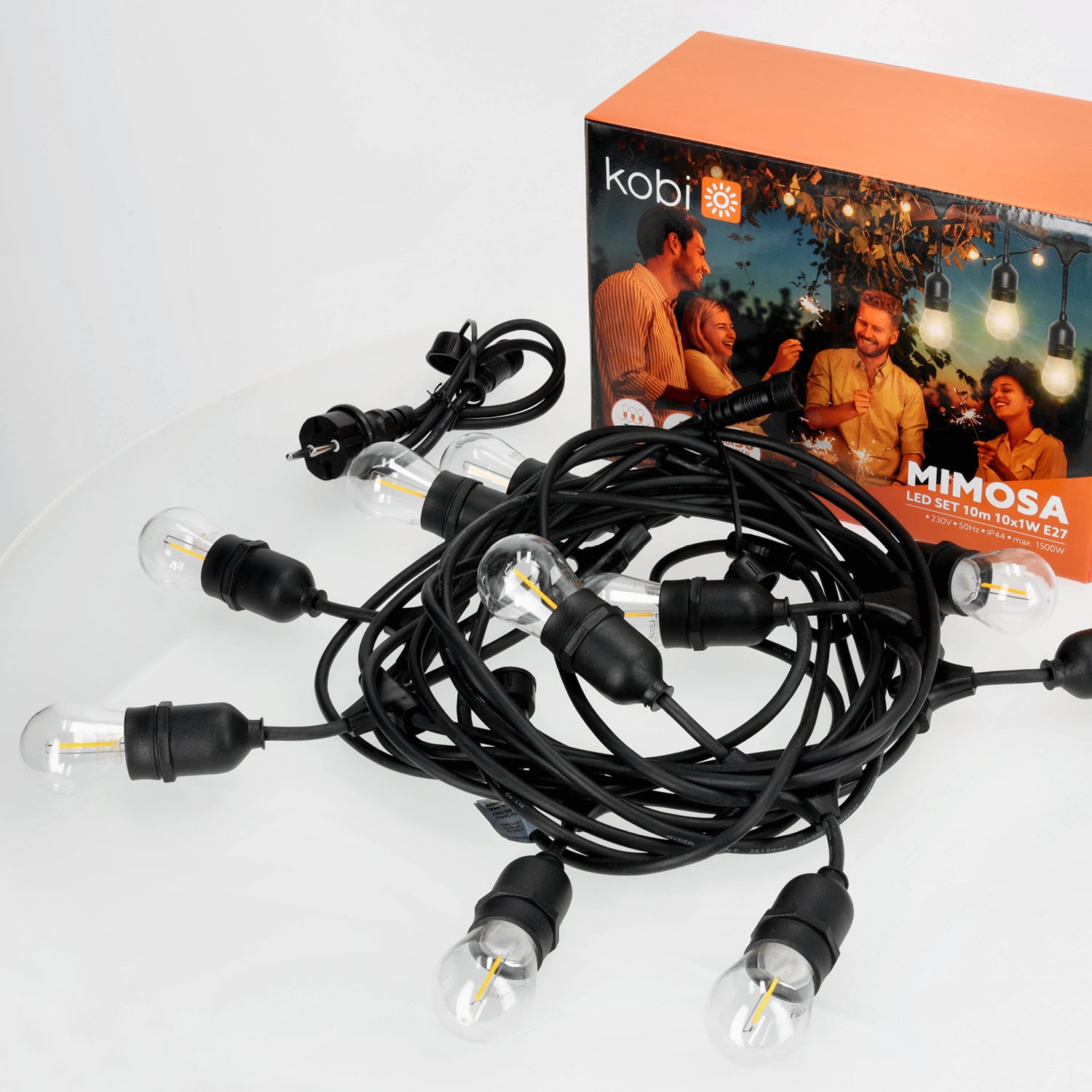Garland MIMOSA LED SET 10m 10x1W E27 Kobi