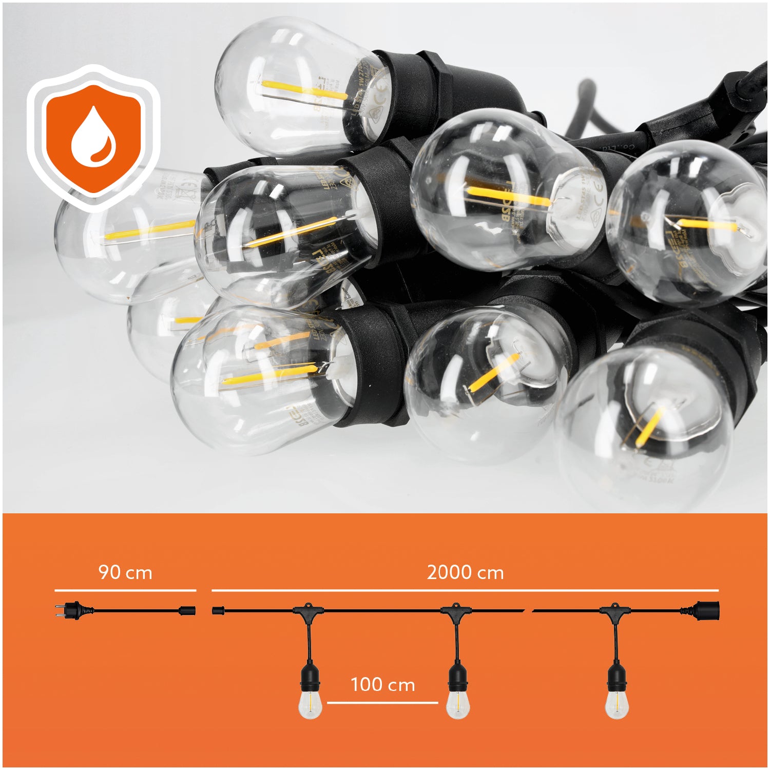 Garland MIMOSA LED SET 20m 20x1W E27 Kobi