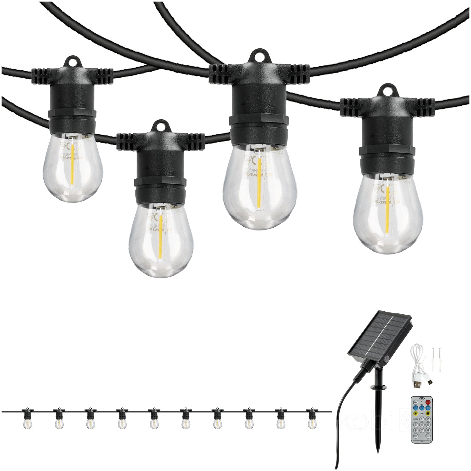 Solar garland LED STARLIGHT NEO 10m 10x0,042W E27 LED2B