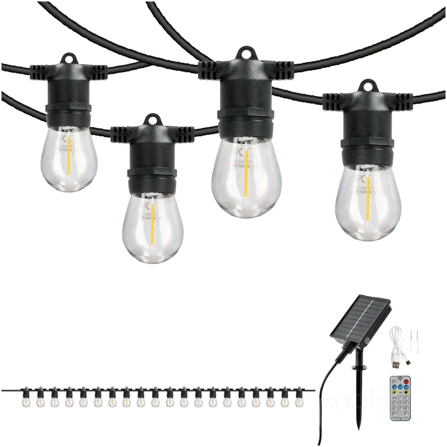 Solar garland LED STARLIGHT NEO 10m 20x0,042W E27 LED2B