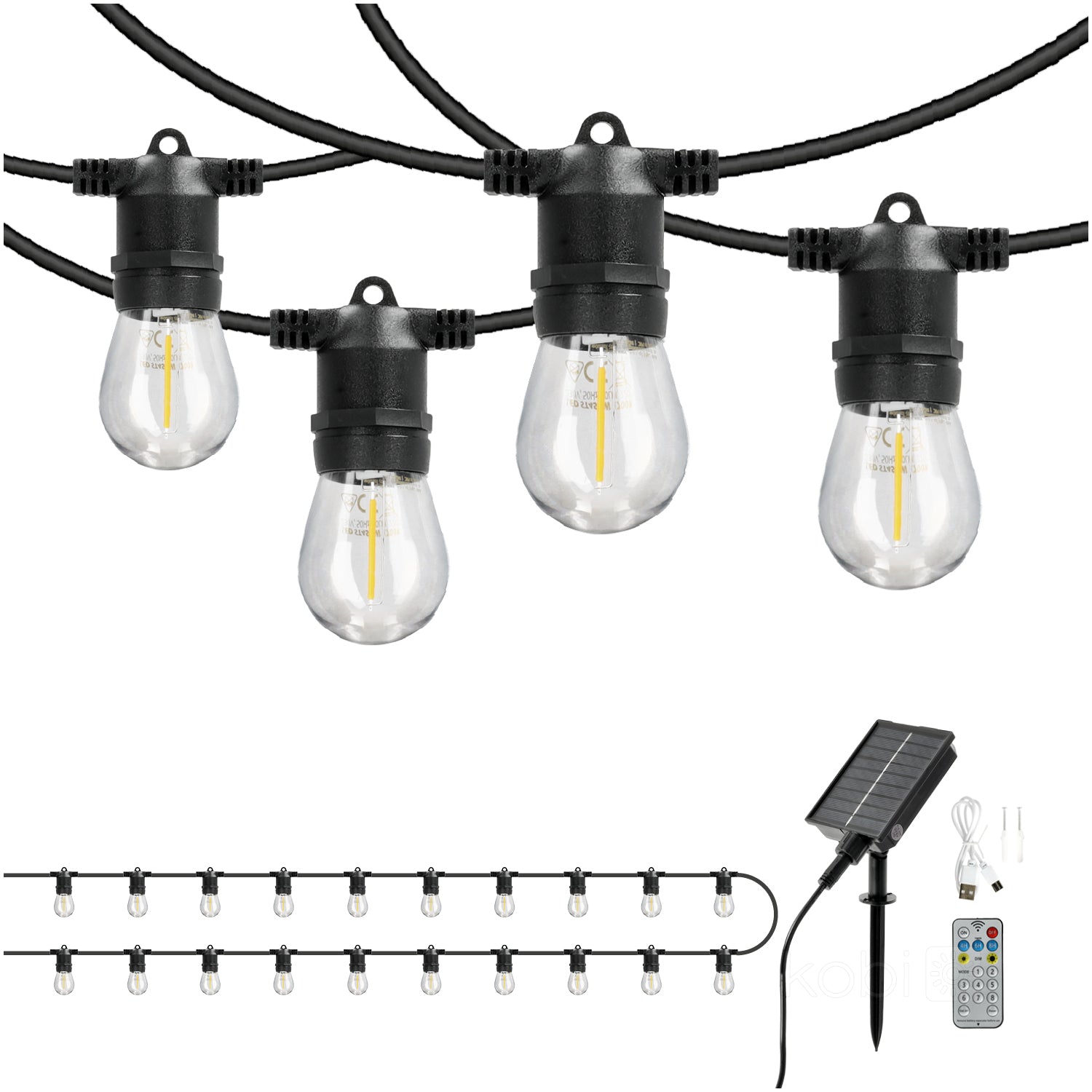Solar garland LED STARLIGHT NEO 20m 20x0,042W E27 LED2B