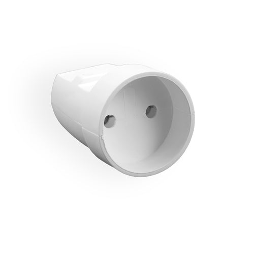 Socket 1s/without grounding white Elgotech