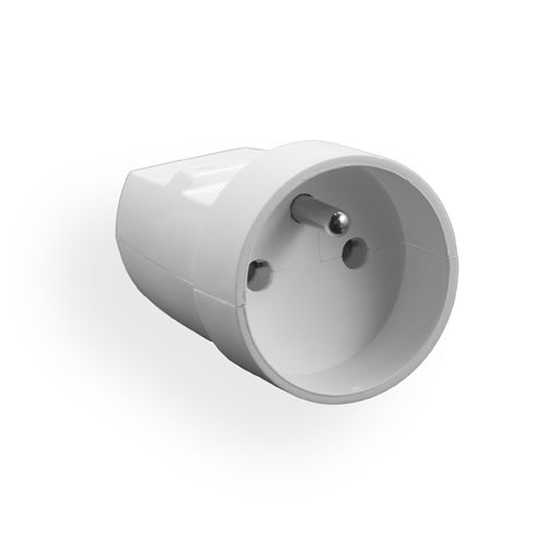 Socket 1s/with grounding white Elgotech