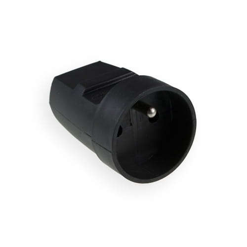 Socket 1s/with grounding black Elgotech