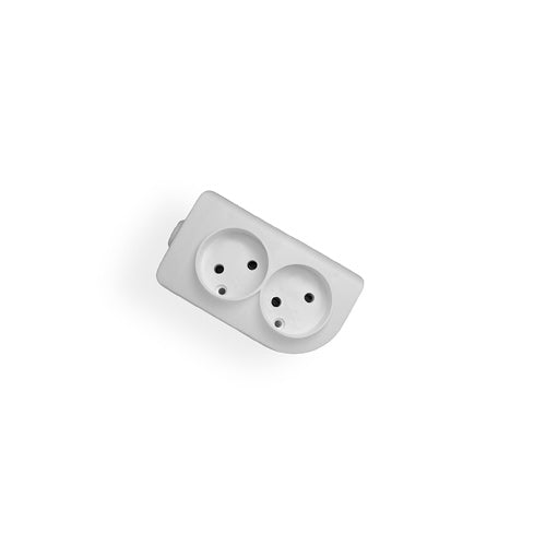 Socket 2s/without grounding white Elgotech