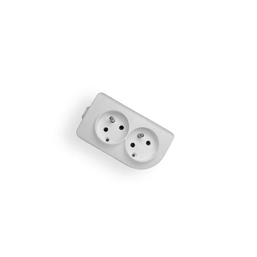Socket 2s/with grounding white Elgotech