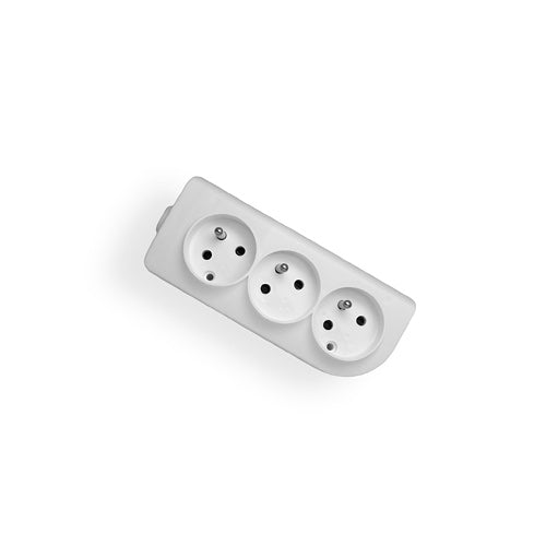 Socket 3s/with grounding white Elgotech