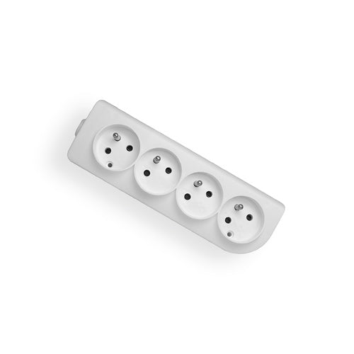 Socket 4s/with grounding white Elgotech