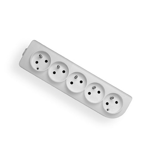 Socket 5s/with grounding white Elgotech
