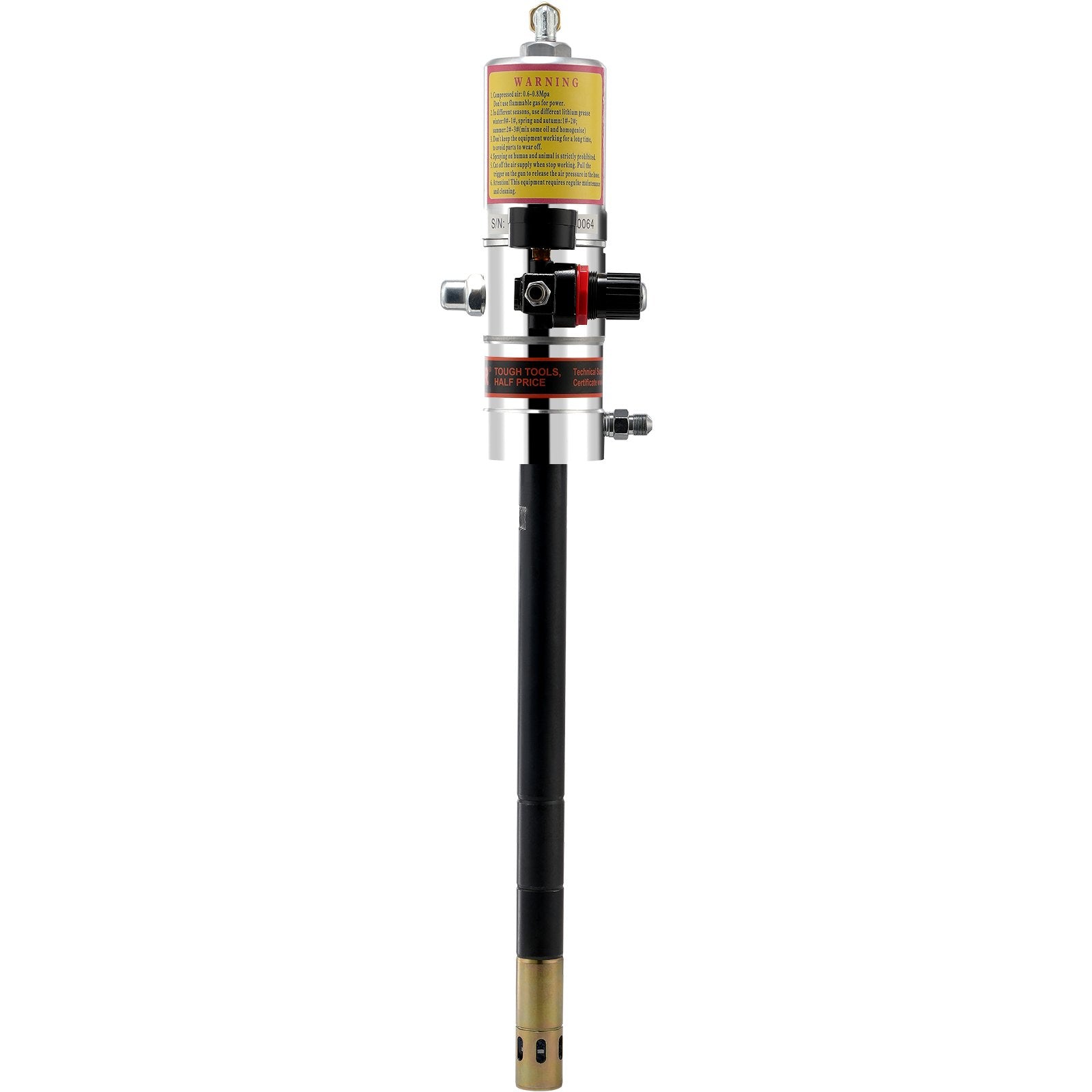 VEVOR Grease Pump, 50:1 Pressure Ratio Air Operated Grease Pump with 13 ft High Pressure Hose and Grease Gun, Pneumatic Grease Pump, Portable Lubrication Grease Pump with 360° Swivel Grease Gun Head