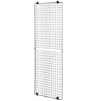 VEVOR 3 Packs Grid Wall Panels, 610 x 1828 mm Wire Grid Panels Display Rack, Wall-Mounted Art Display Shelf, Black Carbon Steel Wall Hanging Gridwall for Craft Show, Decoration, Storage, Notice Board