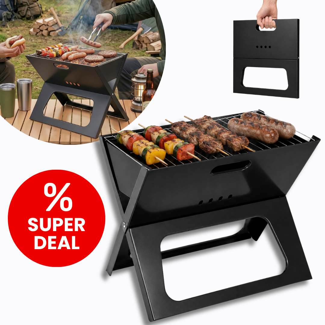 ADM Foldable Disposable BBQ Camping Grill, SKU: 7089