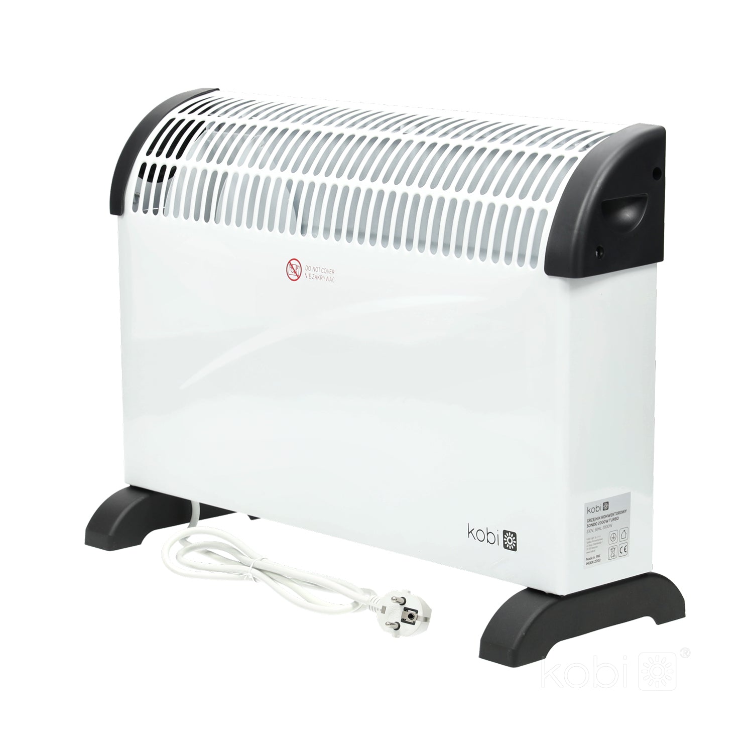 Convector heater SONDO 2000W TURBO white Kobi Windstar