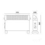 Convector heater SONDO 2000W TURBO white Kobi Windstar
