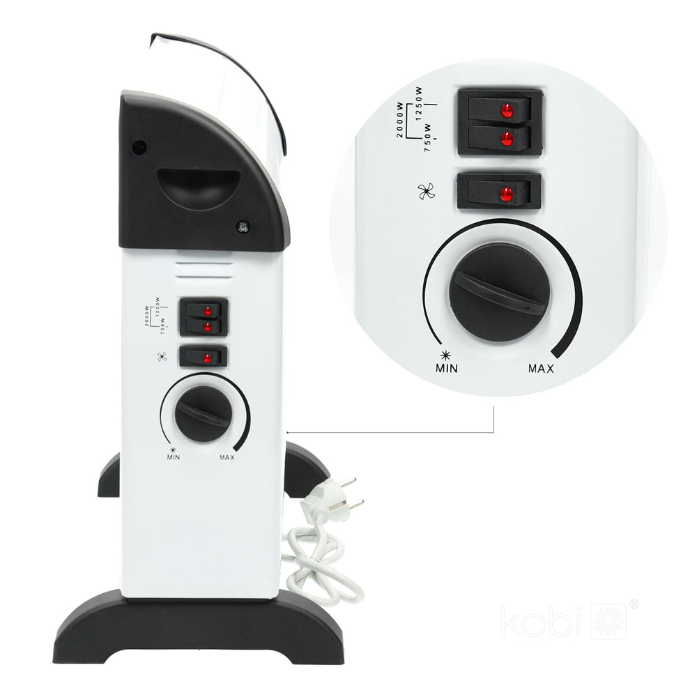 Convector heater SONDO 2000W TURBO white Kobi Windstar