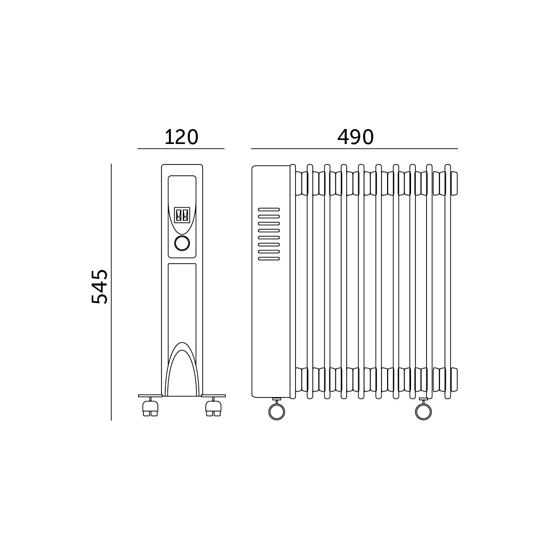 Oil heater YUGO-11 2500W Kobi Windstar