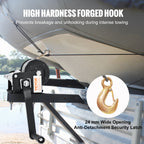 VEVOR Hand Winch, 362.9 kg Pulling Capacity, Boat Trailer Winch Heavy Duty Rope Crank with 1005.8 cm Steel Wire Cable and Two-Way Ratchet, Manual Operated Hand Crank Winch for Trailer, Boat or ATV Towing