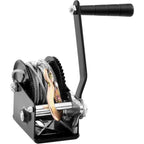 VEVOR Hand Winch, 362.9 kg Pulling Capacity, Boat Trailer Winch Heavy Duty Rope Crank with 1005.8 cm Steel Wire Cable and Two-Way Ratchet, Manual Operated Hand Crank Winch for Trailer, Boat or ATV Towing