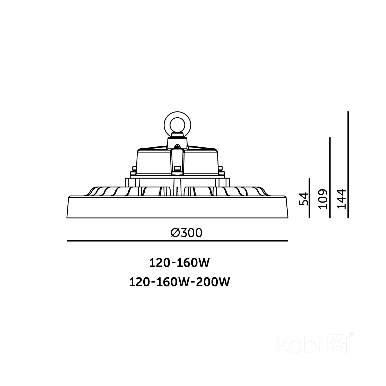 High Bay LED RIO PRO 120-160W 3CCT IP66 Kobi Pro