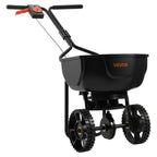 VEVOR Push Lawn Spreader, 3m Spreading Width, Broadcast Spreader with 59kg Load Capacity & 10 in All-Terrain Tires, Walk-Behind Garden & Lawn Broadcast Spreaders for Seed Fertilizer Weed Control