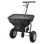 VEVOR Walk-Behind Spreader, 3.66m Spreading Width, Push Broadcast Spreader with 13" All-Terrain Tires, Adjustable Flow Control, 59kg Capacity Hopper, Lawn Spreaders for Fertilizer Seed Ice Melt
