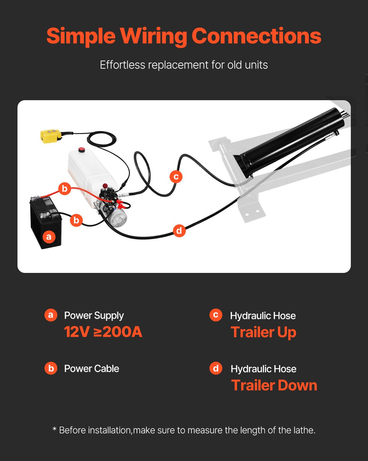 VEVOR Hydraulic Dump Lift Kit, 22,000 lb/10 T Dump Trailer Hydraulic Scissor Hoist Kit Standard Kit, Hydraulic Dump Bed Kit with 12V Hydraulic Pump Unit Suitable for Scissor Lift Dump Trailers Trucks
