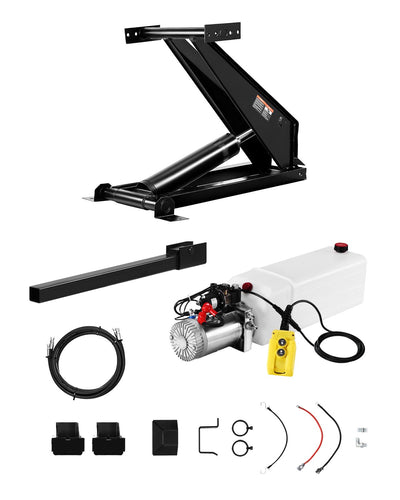 VEVOR Hydraulic Dump Lift Kit, 22,000 lb/10 T Dump Trailer Hydraulic Scissor Hoist Kit Standard Kit, Hydraulic Dump Bed Kit with 12V Hydraulic Pump Unit Suitable for Scissor Lift Dump Trailers Trucks