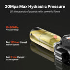 VEVOR Hydraulic Pump Power Unit, AC 220V, 10 Quart Single Acting Hydraulic Unit, 6.3 L/min Oil Flow, Max Discharge Pressure 22 MPa for Dump Truck, Auto Repair Garage, Car Lifting Platforms, Black