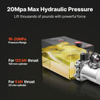 VEVOR 10 L Hydraulic Power Unit, Single Acting Dump Trailer Pump, 22 MPa Max Relief Pressure & 3.4 L/min Flow Rate, DC 12V Hydraulic Pump with Metal Reservoir for Dump Trailer Car Lifting