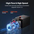 VEVOR 6 L Hydraulic Power Unit, Single Acting Dump Trailer Pump, 22 MPa Max Relief Pressure & 3.4 L/min Flow Rate, DC 12V Hydraulic Pump with Metal Reservoir for Dump Trailer Car Lifting, Black