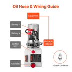VEVOR 4 L Hydraulic Power Unit, Single Acting Dump Trailer Pump, 22 MPa Max Relief Pressure & 3.4 L/min Flow Rate, DC 12V Hydraulic Pump with Metal Reservoir for Dump Trailer Car Lifting