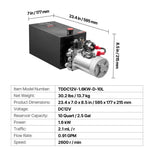 VEVOR 10 L Hydraulic Power Unit, Single Acting Dump Trailer Pump, 22 MPa Max Relief Pressure & 3.4 L/min Flow Rate, DC 12V Hydraulic Pump with Metal Reservoir for Dump Trailer Car Lifting
