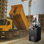 VEVOR 15 L Hydraulic Power Unit, Single Acting Dump Trailer Pump, 22 MPa Max Relief Pressure & 3.4 L/min Flow Rate, DC 12V Hydraulic Pump with Metal Reservoir for Dump Trailer Car Lifting