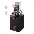 VEVOR 12 L Hydraulic Power Unit, Double Acting Dump Trailer Pump, 22 MPa Max Relief Pressure & 3.4 L/min Flow Rate, DC 12V Hydraulic Pump with Metal Reservoir for Dump Trailer Car Lifting