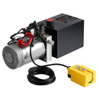 VEVOR Hydraulic Pump 4 Quart/3.8 L Single Acting Dump Trailer Pump Power Unit DC 12V