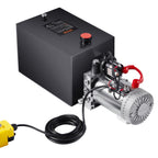 VEVOR Hydraulic Pump, 12 Quart Hydraulic Power Unit, Single Acting Dump Trailer Pump, 0.91 GPM Flow Rate, 3200 PSI Max Relief Pressure, DC 12V Hydraulic Pump for Dump Trailer Car Lifting