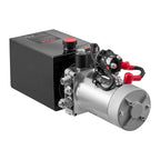 VEVOR 6 L Hydraulic Power Unit, Single Acting Dump Trailer Pump, 22 MPa Max Relief Pressure & 3.4 L/min Flow Rate, DC 12V Hydraulic Pump with Metal Reservoir for Dump Trailer Car Lifting, Black