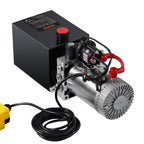 VEVOR Hydraulic Pump 4 Quart/3.8 L Single Acting Dump Trailer Pump Power Unit DC 12V
