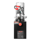 VEVOR 6 L Hydraulic Power Unit, Single Acting Dump Trailer Pump, 22 MPa Max Relief Pressure & 3.4 L/min Flow Rate, DC 12V Hydraulic Pump with Metal Reservoir for Dump Trailer Car Lifting, Black