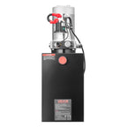 VEVOR 10 L Hydraulic Power Unit, Single Acting Dump Trailer Pump, 22 MPa Max Relief Pressure & 3.4 L/min Flow Rate, DC 12V Hydraulic Pump with Metal Reservoir for Dump Trailer Car Lifting