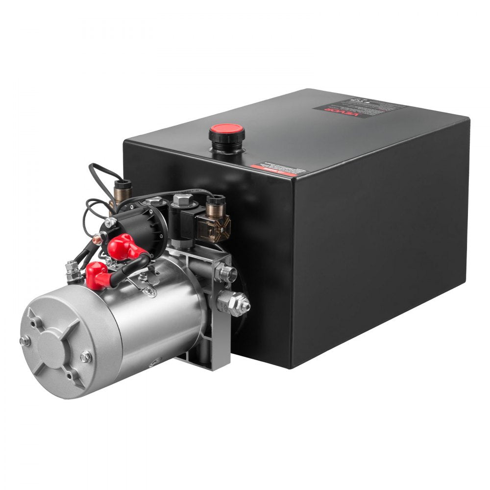 VEVOR 20 L Hydraulic Power Unit, Double Acting Dump Trailer Pump, 22 MPa Max Relief Pressure & 3.4 L/min Flow Rate, DC 12V Hydraulic Pump with Metal Reservoir for Dump Trailer Car Lifting