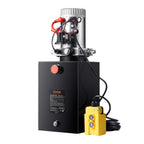 VEVOR Hydraulic Pump, 12 Quart Hydraulic Power Unit, Single Acting Dump Trailer Pump, 0.91 GPM Flow Rate, 3200 PSI Max Relief Pressure, DC 12V Hydraulic Pump for Dump Trailer Car Lifting