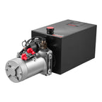 VEVOR 10 L Hydraulic Power Unit, Single Acting Dump Trailer Pump, 22 MPa Max Relief Pressure & 3.4 L/min Flow Rate, DC 12V Hydraulic Pump with Metal Reservoir for Dump Trailer Car Lifting
