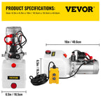 VEVOR 3.8 L Single Acting Hydraulic Pump Dump Trailer Lifting Remote Crane