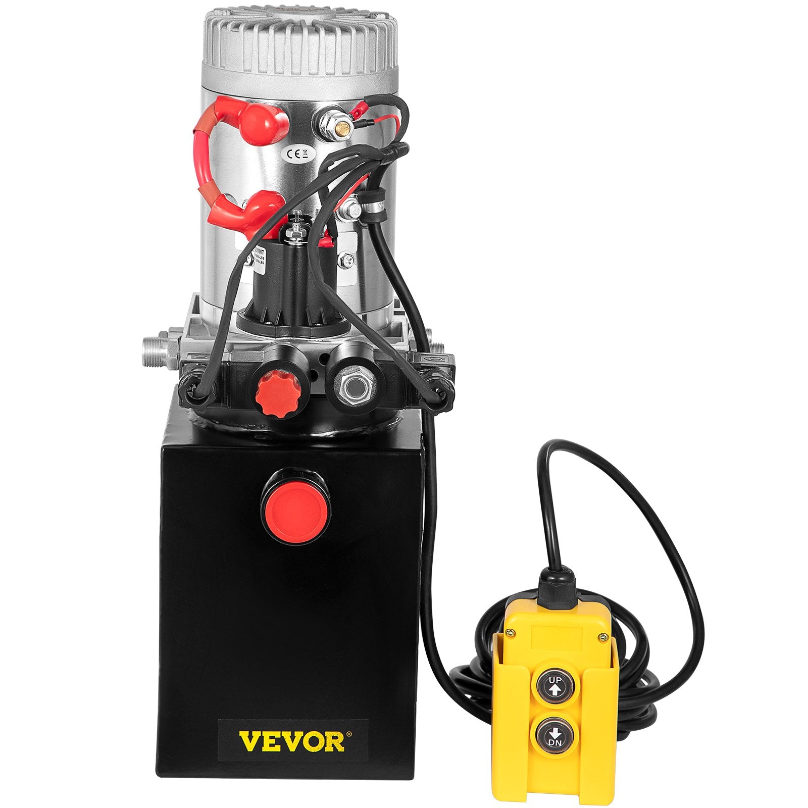 VEVOR Hydraulic Pump Double Acting Hydraulic Power Unit 4L Steel Tank Hydraulic Pump Power Unit 12V DC for Dump Trailer Car Lifting