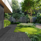 VEVOR Interlocking Deck Tiles, 10 Pack, 12"x12" 10 sq. ft Plastic Waterproof Outdoor Flooring All Weather Use, Patio Floor Decking Covering Tiles for Porch Poolside Balcony Backyard, Dark Grey