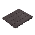 VEVOR Interlocking Deck Tiles, 54 Pack, 12"x12" 54 sq. ft Plastic Waterproof Outdoor Flooring All Weather Use, Patio Floor Decking Covering Tiles for Porch Poolside Balcony Backyard, Dark Brown