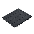 VEVOR Interlocking Deck Tiles, 10 Pack, 12"x12" 10 sq. ft Plastic Waterproof Outdoor Flooring All Weather Use, Patio Floor Decking Covering Tiles for Porch Poolside Balcony Backyard, Dark Grey