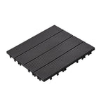 VEVOR Interlocking Deck Tiles, 36 Pack, 11.6"x11.6" 36 sq. ft Plastic Waterproof Outdoor Flooring All Weather Use, Patio Floor Decking Covering Tiles for Porch Poolside Balcony Backyard, Dark Grey